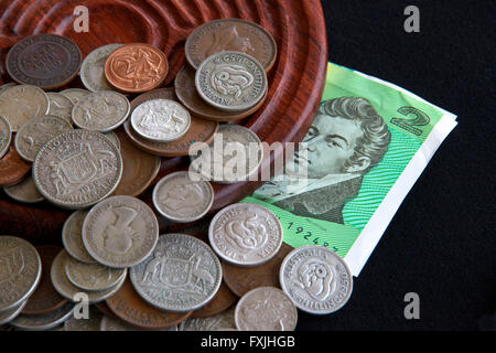 Pièces de monnaie australienne. Banque D'Images