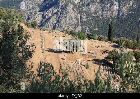 Ruines archéologiques de Delphes, Grèce Banque D'Images