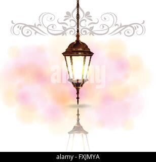 Avec la lumière de la lampe arabe complexes Illustration de Vecteur