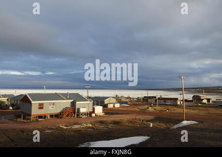 Avis de Baker Lake, une collectivité inuite dans la région de Kivalliq. Banque D'Images