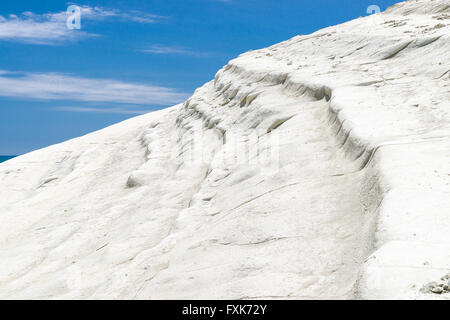 Côte Rocheuse La Scala dei Turchi, de roche calcaire, marnes, Realmonte, Province d'Agrigente, Sicile, Italie Banque D'Images