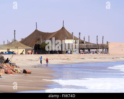 Restaurant Tiger Reef sur la plage à Swakopmund, Namibie Banque D'Images