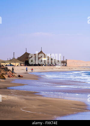 Restaurant Tiger Reef sur la plage à Swakopmund, Namibie Banque D'Images