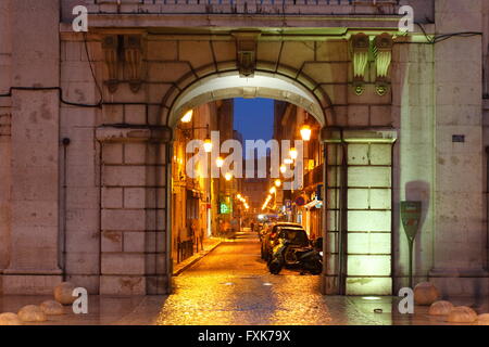 Rua do au crépuscule, Lisbonne, Portugal Banque D'Images