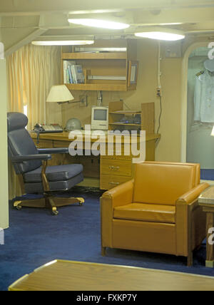 Honolulu, Hawaii, USA. Feb 23, 2013. Intérieur de la cabine du capitaine sur le pont principal du cuirassé USS Arizona à Pearl Harbor, Hawaii le Samedi, Février 23, 2013.Credit : Ron Sachs/CNP © Ron Sachs/CNP/ZUMA/Alamy Fil Live News Banque D'Images