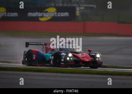 Circuit de Silverstone Northamptonshire UK. Apr 15, 2016. La pratique libre pour le cycle 1 de l'European Le Mans Series 2016 (ELMS). # 4 Jean-Marc Merlin (FRA)/Erik Maris (FRA)/- conduite le OAK Racing Ligier JS P3 - Nissan voiture LMP3. © Plus Sport Action/Alamy Live News Banque D'Images