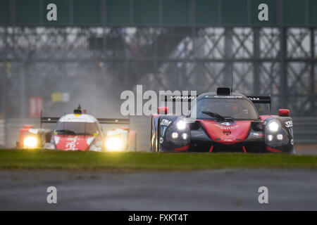 Circuit de Silverstone Northamptonshire UK. Apr 15, 2016. La pratique libre pour le cycle 1 de l'European Le Mans Series 2016 (ELMS). # 4 Jean-Marc Merlin (FRA)/Erik Maris (FRA)/- conduite le OAK Racing Ligier JS P3 - Nissan voiture LMP3. © Plus Sport Action/Alamy Live News Banque D'Images