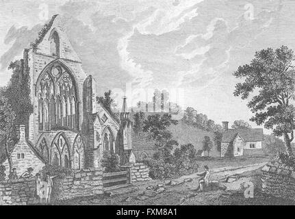 Pays de Galles : Abbaye de Tintern, Monmouthshire : Monmouth Grose, antique print 1784 Banque D'Images