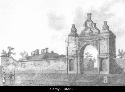 Holdenby House NORTHANTS : : Grose : 18C, antique print 1787 Banque D'Images