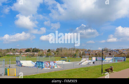 Skatepark de Lewes, East Sussex, Angleterre, Royaume-Uni. Banque D'Images
