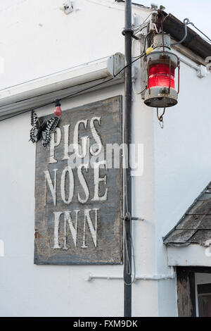 Les porcs nez 16ème siècle traditionnel au pub Englsih Prawle Devon Uk Banque D'Images