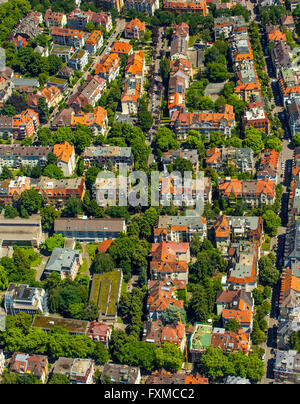 Vue aérienne, maisons à Freiburg, Freiburg im Breisgau, maisons de ville, Breisgau, Baden-Wurttemberg, Allemagne, Europe, vue aérienne, Banque D'Images