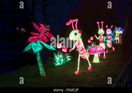 Lanterne magique Festival célèbre l'année du singe à Chiswick Park à Londres. Banque D'Images