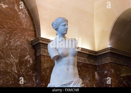 Statue de la déesse grecque Aphrodite (Vénus). La sculpture a été découvert sur l'île de Milo. Banque D'Images