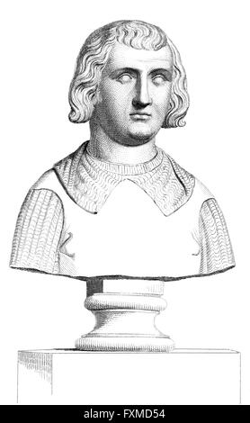 Charles de Valois, Karl I. von Valois, 1270-1325, comte de Valois comme Charles I, Chambre des Capet, il a fondé la maison de Valois Banque D'Images