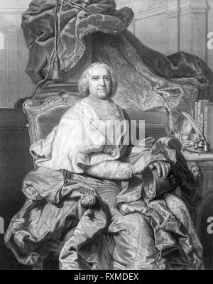 André-Hercule de Fleury, évêque de Fréjus, 1653-1743, un cardinal français, premier ministre de Louis XV Banque D'Images