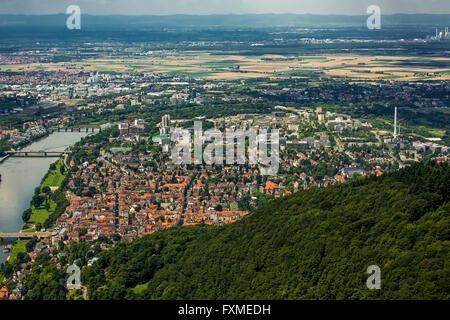 Vue aérienne, à la recherche de l'Université de Heidelberg, Heidelberg, Rhein-Neckar-Kreis, Bade-Wurtemberg, Allemagne, Europe, Aerial Banque D'Images