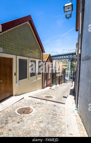 Ruelle pittoresque scène dans Porto, Portugal. Banque D'Images