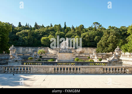 Les Jardins de la fontaine, Nîmes, France Banque D'Images