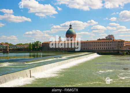 Garonne et l'Hôpital de La Grave, Toulouse, France Banque D'Images