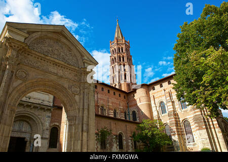 Basilique Saint-Sernin, Toulouse, France Banque D'Images