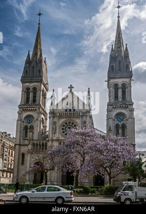 Eglise de Saint Ambroise sur le Boulevard Voltaire, Paris, France . L'architecte choisi pour le temple Ballou un mélange de gothique, Banque D'Images