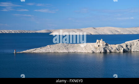 Ancien château dans l'île de Pag, Croatie Banque D'Images