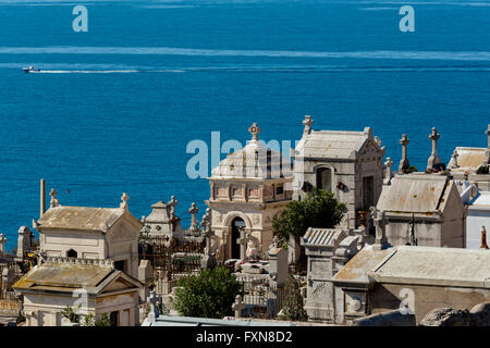 Le cimetière marin à Sète, Hérault, France Banque D'Images