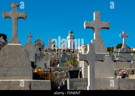 Le cimetière marin à Sète, Hérault, France Banque D'Images