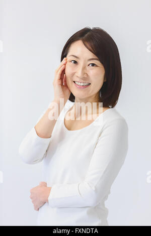 Japonais Senior woman portrait Banque D'Images