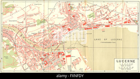 Suisse : Lucerne, 1923 carte vintage Banque D'Images