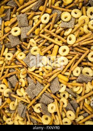 Close up high angle view de céréales et grains, nourriture du petit déjeuner. Banque D'Images