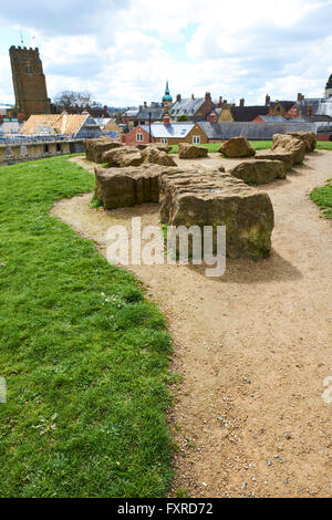 Haut de Bury monter à l'origine une motte et Bailey Motte Château Towcester Northamptonshire UK Banque D'Images