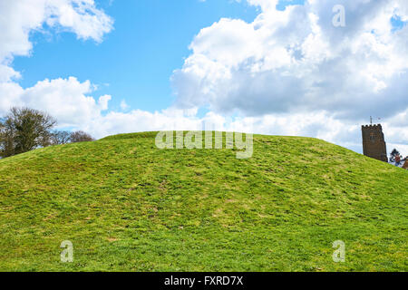 Haut de Bury monter à l'origine une motte et Bailey Motte Château Towcester Northamptonshire UK Banque D'Images