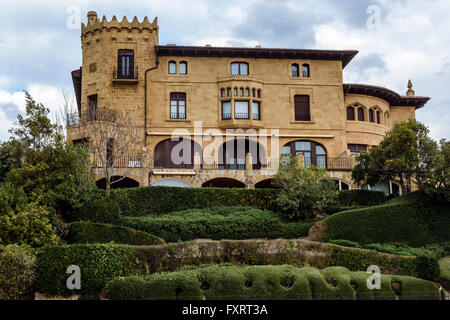 Palace dans un quartier résidentiel de Getxo, Bilbao, Pays Basque, Espagne Banque D'Images