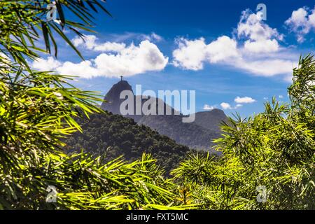 Statue du Christ rédempteur, Corcovado, Rio de Janeiro, Brésil Banque D'Images