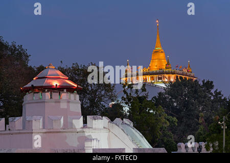 Fort Mahakan et Mont d'or Bangkok Thaïlande Banque D'Images