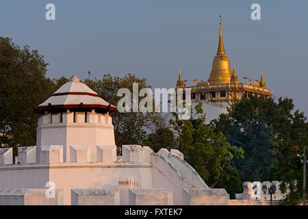 Fort Mahakan et Mont d'or Bangkok Thaïlande Banque D'Images