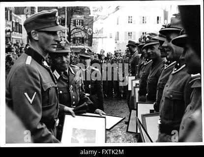 Abschluss der Polizei-Skiwettkämpfe à Kitzbühel Banque D'Images