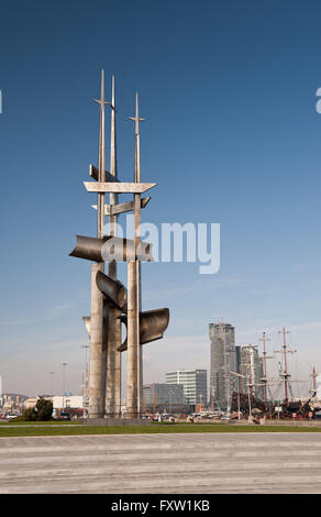 Pomnik Poleglych Stoczniowcow à Gdynia, Le Monument aux morts 1970 travailleurs des chantiers maritimes, la Pologne, l'Europe, la région de la mer Baltique Banque D'Images