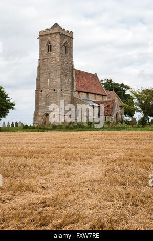 Woodwalton, España. St Andrew's Church, un bâtiment 14c redondant soignés par les Amis de l'Églises sans amis Banque D'Images