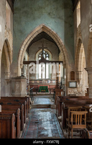 Woodwalton, España. St Andrew's Church, un bâtiment 14c redondant soignés par les Amis de l'Églises sans amis Banque D'Images