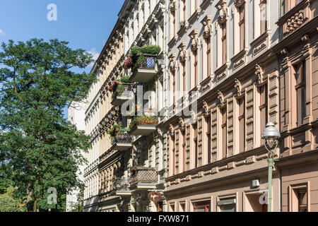 L'architecture de style wilhelmien, façade, Seelingstrasse, Charlottenburg, Berlin Banque D'Images