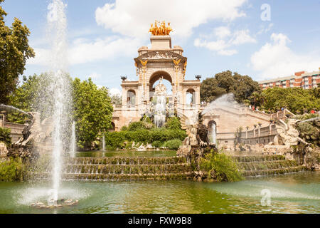 Font monumentales, Parc de la Ciutadella, Barcelone, Espagne Banque D'Images