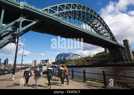 Le Tyne Bridge, qui relie la ville de Newcastle avec la ville de Gateshead, Newcastle, Tyneside, Nord de l'Angleterre, Royaume-Uni Banque D'Images