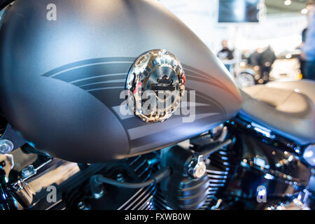 Fragment d'une FSXB Moto Harley-Davidson Softail Breakout 'Crazy Diamond'. Banque D'Images