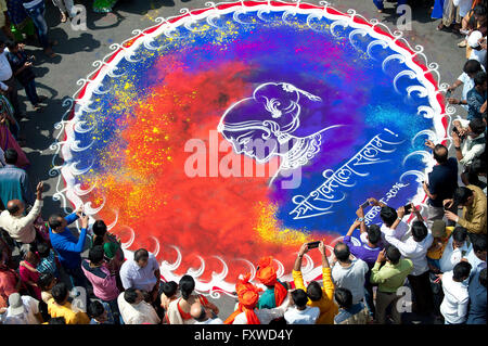 L'image de procession était tourné en Girgaon Mumbai, Maharashtra, Inde Banque D'Images