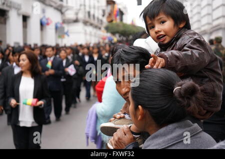 Bolivie - 06/08/2013 - Bolivie / Sucre (Bolivie) / Sucre (Bolivie) - août 6th, défilé pour la fête nationale dans la capitale cit Banque D'Images