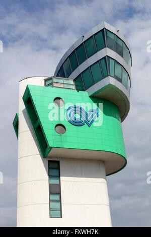 L''aéroport Orio al Serio tour de contrôle à Bergame, Italie Banque D'Images