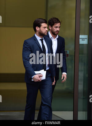 18 avril 2016 Londres Angleterre Rugby star Danny Cipriani laissant Westminster Magistrates Court Crédit : Alan D'Ouest/Alamy Live News Banque D'Images